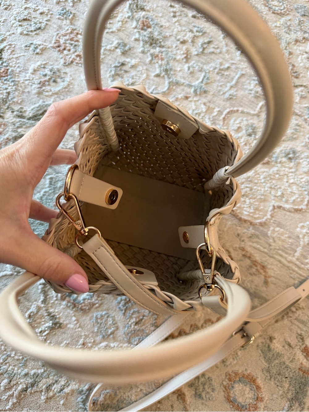 The Hollace Tote - Woven Mini Edition, Beige - Picture 2 of 13